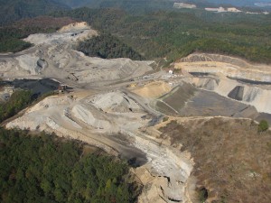 Mountaintop removal in southern West Virginia. Photo taken Oct. 30, 2005.