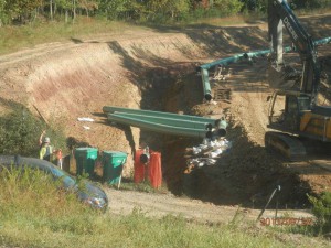 Pipeline under construction. Photo courtesy WV Host Farms