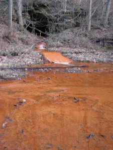Acid mine drainage. Photo by Vivian Stockman.