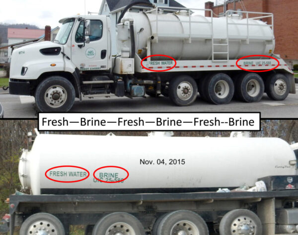 fracking water trucks