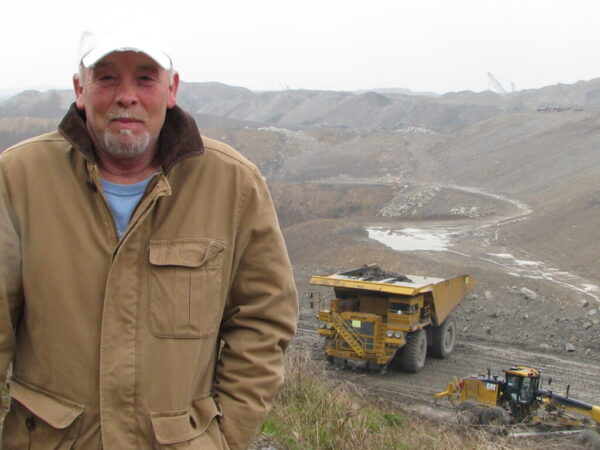 Chuck Nelson at a mountaintop removal site